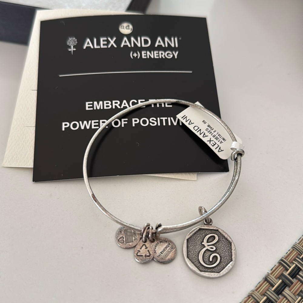 Alex and Ani “E” initial bracelet Brand New with tag!